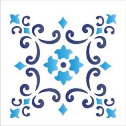 STENCIL LADRILHO LANCA 10X10 .