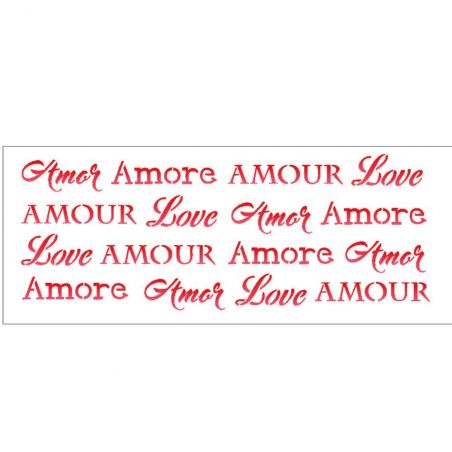 STENCIL ESTAMPARIA AMOR 10X30