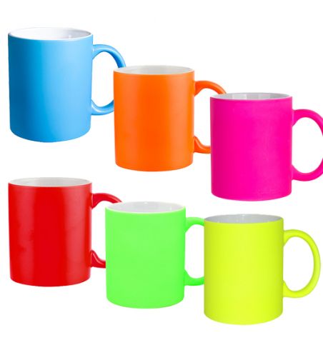 Tazas Fluorescentes para Sublimación