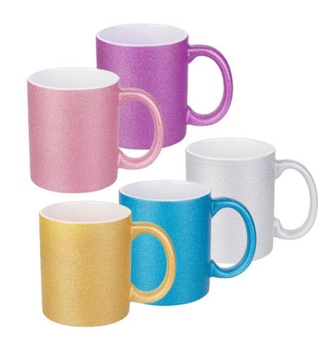 Tazas Glitter para Sublimación