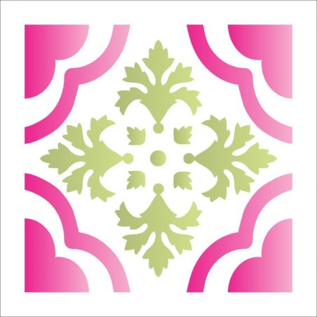 STENCIL LADRILHO TREVO 10X10 .