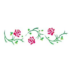 STENCILFLORES ROSAS 10X30