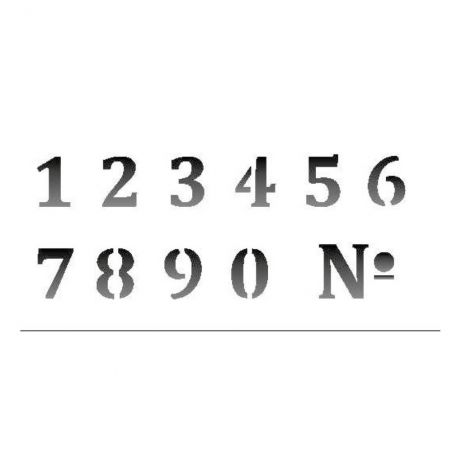 STENCIL NUMEROS  7x15
