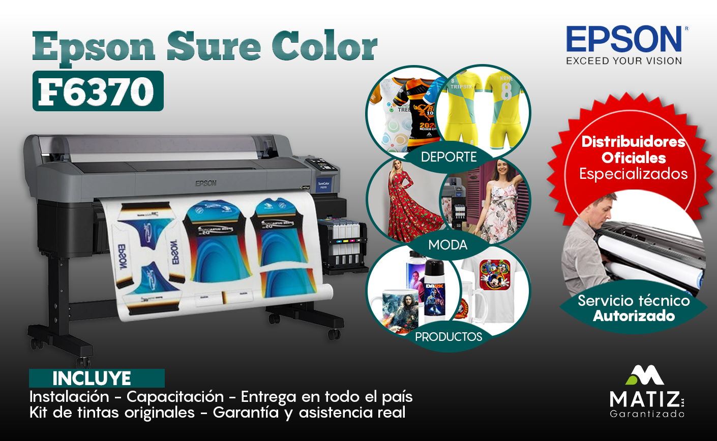 SureColor Serie F de Epson, el gigante de la Sublimación Textil